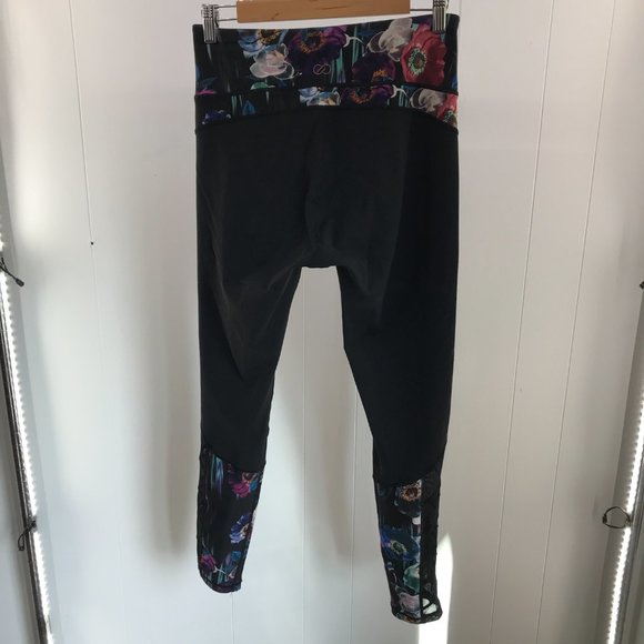 Calia black floral and mesh high waisted leggings size M - Picture 3 of 5